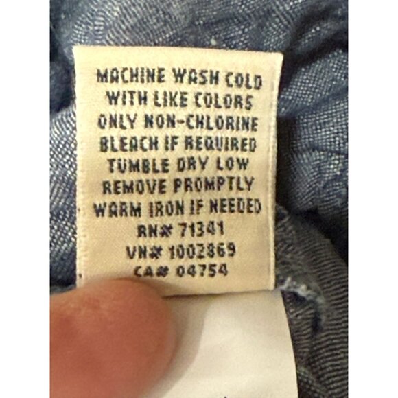 L.L. Bean Women's Plus Size 20 W 100% Linen Wide Leg Pull-on Pants Chambray Blue - Picture 6 of 8